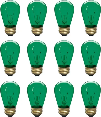 Vista 7 de Xtricity Bombilla incandescente S14 Edison de repuesto, base mediana E26, 130 V, rojo (paquete de 12)