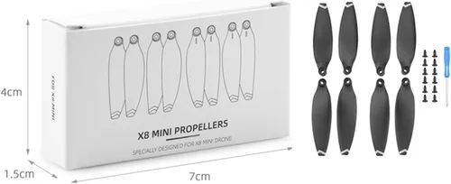 Vista 7 de 8/16 piezas de hélice de liberación rápida para FIMI X8 Mini/Mini V2 Dron, accesorios ligeros para ventiladores de ala de cuchilla, accesorios