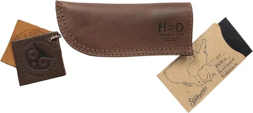 Vista 6 de Hide & Drink, Funda para mango de sartén caliente hecha a mano de cuero grueso de grano completo, resistente al calor, agarre resistente para una