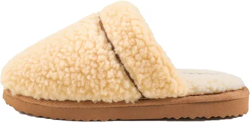 Vista 2 de Women's Fuzzy Plush Shearling Scuff Mule Slipper with Cozy Memory Foam, Slip-on Sherpa House Shoes