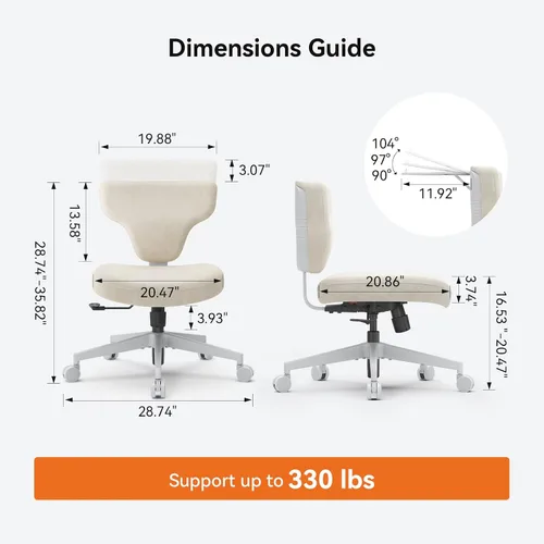 Vista 2 de Newtral Freedom-X Silla Criss Cross con Ruedas - Silla de Oficina de Piernas Cruzadas Multiposición con Bandeja para Portátil, Silla Ergonómica