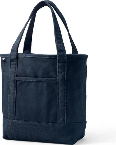 Vista 11 de Lands' End Bolso de lona abierto Natural/Azul marino radiante