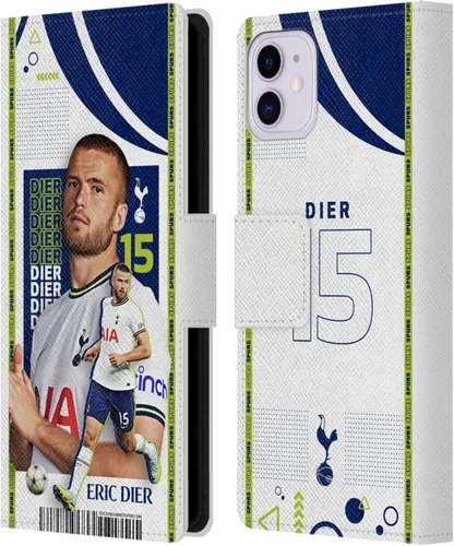 Vista 41 de Head Case Designs Officially Licensed Tottenham Hotspur F.C. Cristian Romero 2022/23 First Team Leather Wallet Case Compatible with Apple iPhone 11