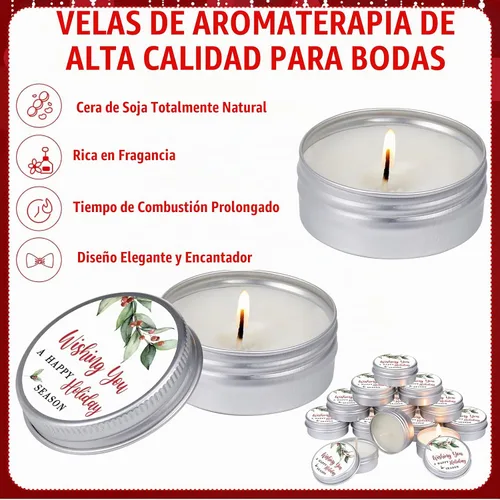 Vista 7 de MTLEE 50 velas de regalo para invitados de 1 onza