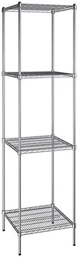 Vista 100 de Kit de 4 estantes de epoxi verde NSF de 21 x 72 pulgadas con postes de 86 pulgadas, estantería de almacenamiento resistente, kit de estantería