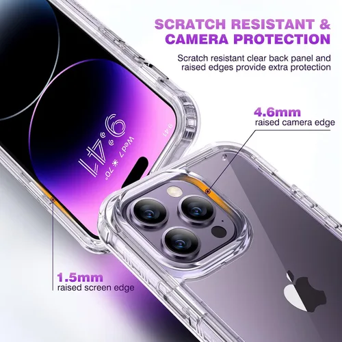 Vista 71 de DIACLARA - Funda transparente compatible con iPhone XR 6.1 pulgadas 2018