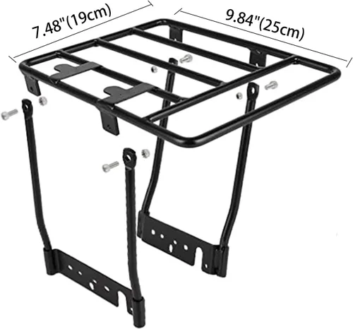 Vista 2 de Estante trasero compatible con Segway Ninebot Max G30 G30LP scooter eléctrico, accesorios de bastidor de carga, piezas de acero grueso diseñadas