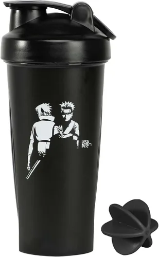 Vista 4 de Senpai Designs Anime Shaker Bottle - Botella agitadora de 20 onzas con bola agitadora, batido de nutrientes, batido de proteínas, preparación