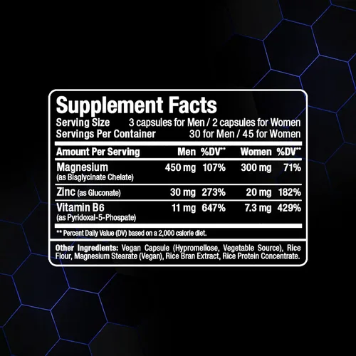 Vista 8 de ALLMAX ZMX2 Zinc Magnesium Vitamin B6 Capsules, 90 Count