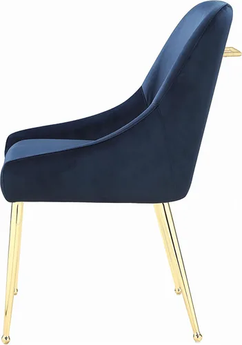 Vista 7 de Coaster Home Furnishings - Mayette - Sillas laterales tapizadas de metal - Sillas de comedor sin brazos de terciopelo con patas metálicas cónicas
