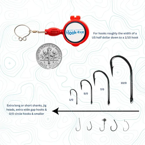 Vista 3 de HOOK-EZE Fly Fishing Accessories - Fishing Knot Tying Tool for Tying Fishing Line to Hooks - Fishing Gear and Equipment, Gadget to Tie Knots Quick