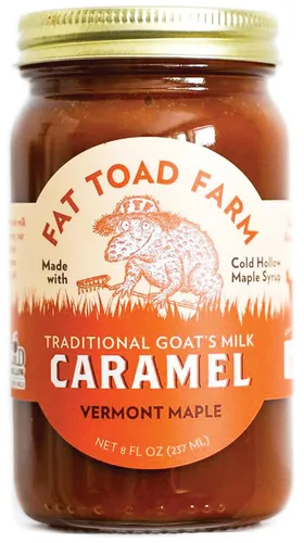 Vista 10 de Fat Toad Farm - Salsa de Caramelo Tradicional de Leche de Cabra/Cajeta, Original, Sin Gluten, 8 fl oz Cajeta tradicional, sin gluten, textura