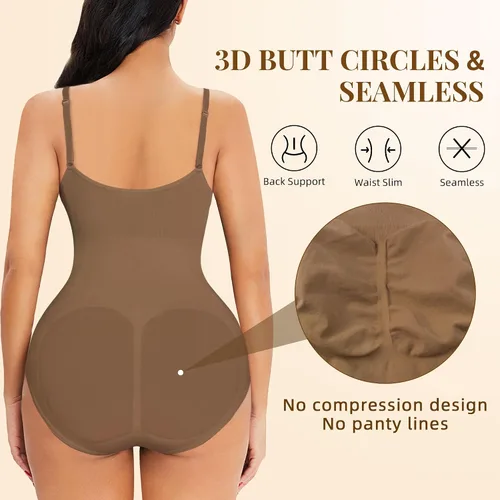 Vista 5 de Bodysuit Shapewear for Women Tummy Control Thong Low Back Body Shaper Backless Seamless Full Body Shapewear