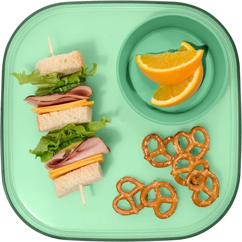 Vista 15 de madesmart dipware - Bandeja de 3 tazones, apilables y extraíbles para embutidos, guacomole, aperitivos, verduras, apto para lavavajillas y Azul