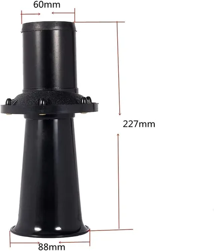Vista 7 de Sirena antigua de cuerno antiguo de 12 V 110 DB, AHH-OOO-GAH AHOOGA OOGA para autos, camiones, caravanas o cualquier vehículo de 12 V (negro)