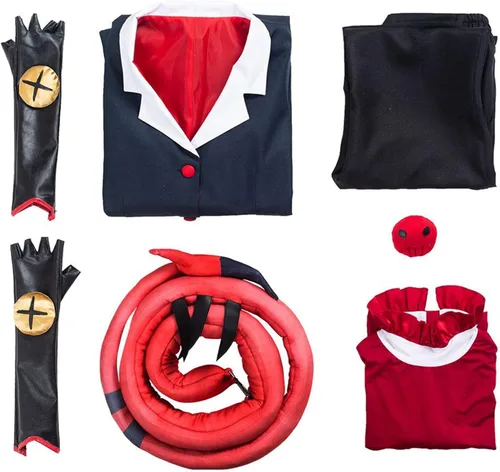 Vista 6 de Hazbin Hotel Cosplay Blitzo Helluva Boss Disfraz uniforme chaqueta traje traje conjunto completo unisex