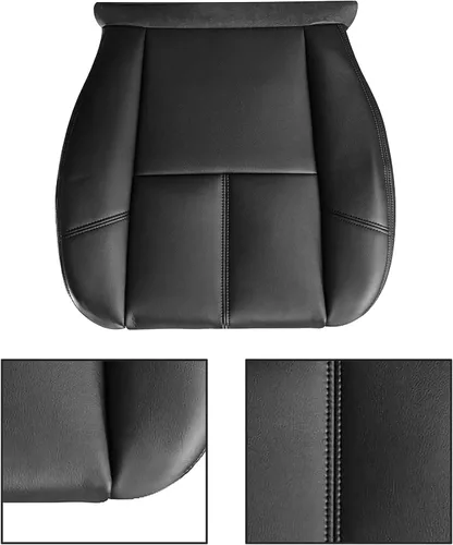 Vista 3 de Priprilod Funda de asiento de piel de microfibra de repuesto para el lado del conductor o del pasajero, color negro, compatible con Chevy Avalanche