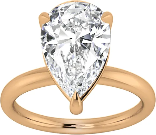 Vista 6 de Anillo de moissanita de 3.0 quilates, anillo de boda en forma de pera, anillos solitarios de plata de ley 925, anillo de compromiso de corte de pera