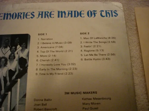 Vista 5 de MEMORIES ARE MADE OF THIS " 75 ANNIVERSARY In Commemoration of 3M" LP