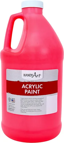 Vista 14 de Handy Art Pintura acrílica, juego de 12 colores, botellas de 16 onzas, acrílico líquido para estudiantes semibrillante, consistencia de flujo