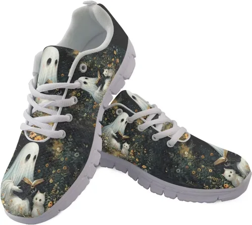 Vista 41 de HUGS IDEA Zapatos deportivos ligeros con patrón de enfermería para mujer Bandera estadounidense