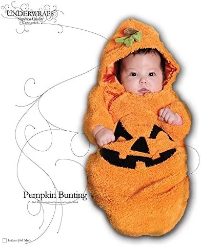 Vista 2 de Underwraps Disfraces Traje De Calabaza Bebé Banderines