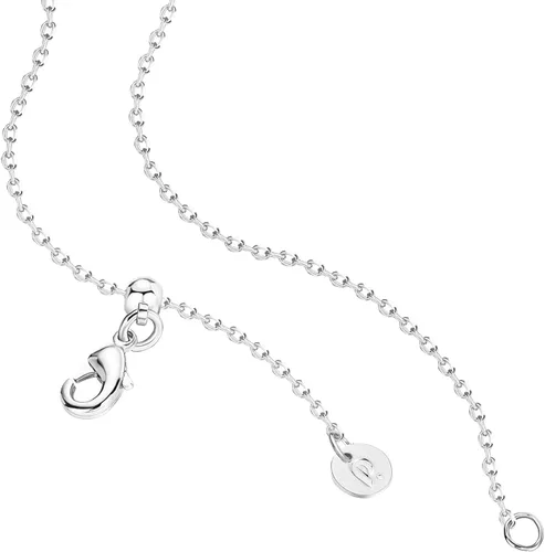 Vista 3 de PAVOI - Collar de corazón pequeño chapado en oro de 14quilates, delicada gargantilla de corazón con letra personalizable para mujer, ajustable
