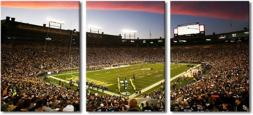 Vista 14 de TUMOVO MetLife Stadium - Decoración de pared de Nueva York, 3 piezas, lienzo, arte de pared para decoración del hogar, juegos de fútbol americano