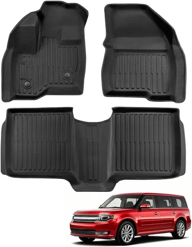 Vista 24 de Alfombrillas para suelo de Dodge Durango 2016-2025 2026 de 6 asientos, protector de carga para todo tipo de clima, TPE resistente, impermeable