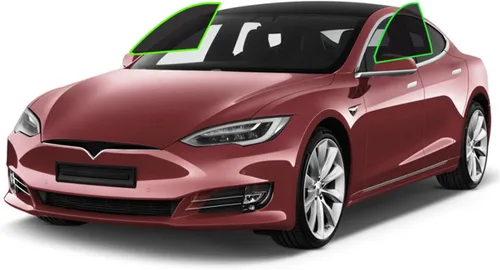 Vista 4 de Dos ventanas frontales para Tesla modelo Y, X, S, 3 precortadas de carbono premium de 2.5 mil película de tinte de ventana (5%, modelo 3)