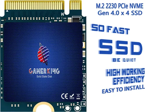 Vista 2 de GAMERKING Disco duro de estado sólido interno M.2 2230 SSD NVMe PCIe Gen 4.0X4 de 256 GB, compatible con PS5, Steam Deck, Microsoft Surface