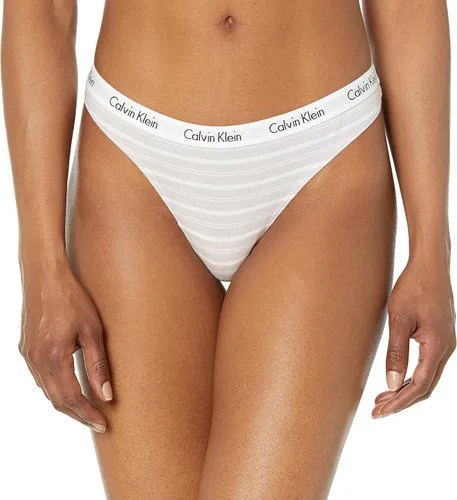 Vista 2 de Calvin Klein Women's Carousel Logo Cotton Stretch Thong Panties, Multipack