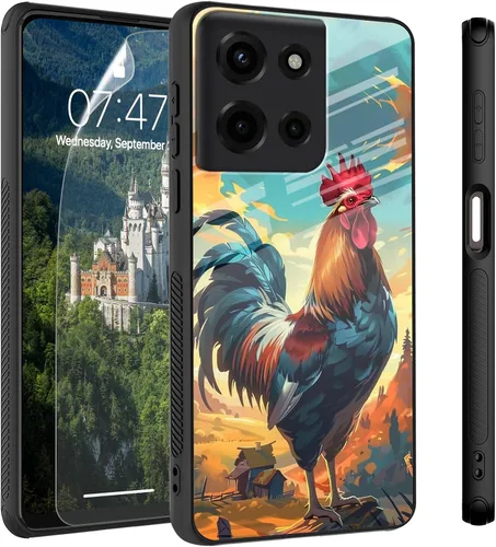 Vista 57 de Funda para Motorola Moto Edge 2022, cubierta trasera de vidrio templado con protector de pantalla, protección a prueba de golpes para Motorola Moto