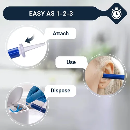Vista 5 de Tips para lavar desechables Elephant & Rhino para orejas de Doctor Easy, bolsa de 20