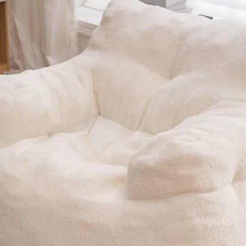 Vista 7 de Puf - Silla de sofá individual, mullida, moderna, de espuma suave copetuda, sofá perezoso, silla de ocio de espuma de alta resistencia para sala