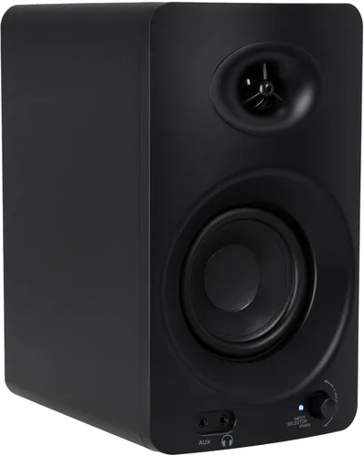 Vista 4 de Rockville ASM4 - Altavoces de monitor de estudio alimentados por USB, par de 4", 2 vías, 200W, color negro, Bluetooth, entrada óptica, perfectos