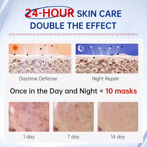 Vista 3 de Suero facial 2 en 1, vitamina C y suero facial de retinol, juego de cuidado de la piel antienvejecimiento con ácido hialurónico, niacinamida