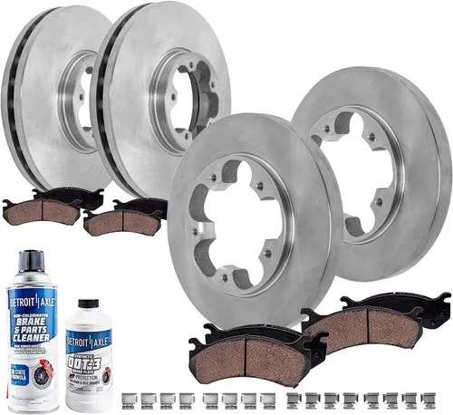 Vista 16 de Detroit Axle - Kit de frenos para 2005-2010 Scion TC Rotores de freno de disco delantero y trasero pastillas de freno de cerámica con hardware 2006