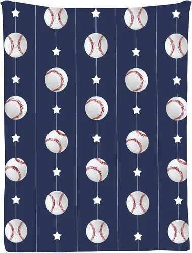 Vista 20 de Manta suave y acogedora con bandera de Estados Unidos de béisbol para niños, niñas, bebés, recién nacidos, manta de recepción de Navidad, 40 x 30