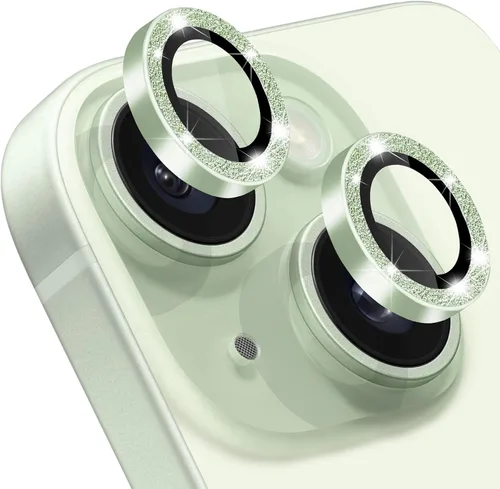 Vista 20 de Protector de lente de cámara compatible con iPhone 15 y 15 Plus, cubierta antiarañazos, protector de lente de vidrio templado 9H, protector de Negro