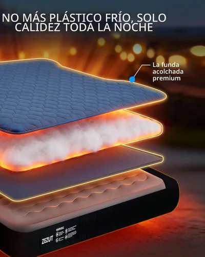 Vista 4 de Colchón de aire 3 en 1 para cama de camión, manta móvil, sábana bajera