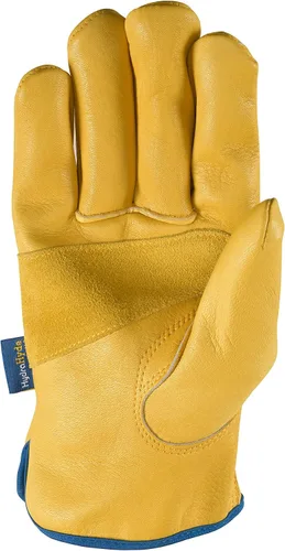 Vista 2 de Wells Lamont Guantes de trabajo de cuero HydraHyde sin cordones para hombre