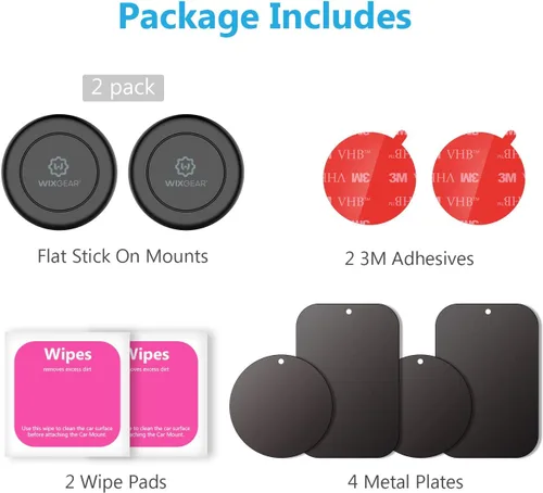 Vista 9 de Soporte magnético universal para tablero de instrumentos (2 unidades) para teléfonos celulares y mini tabletas con tecnología Fast Swift-Snap