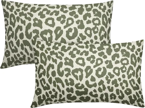Vista 23 de Juego de 2 fundas de almohada con estampado de leopardo negro de 16 x 16 pulgadas, diseño de animal de guepardo, chinoiserie, fundas de almohada