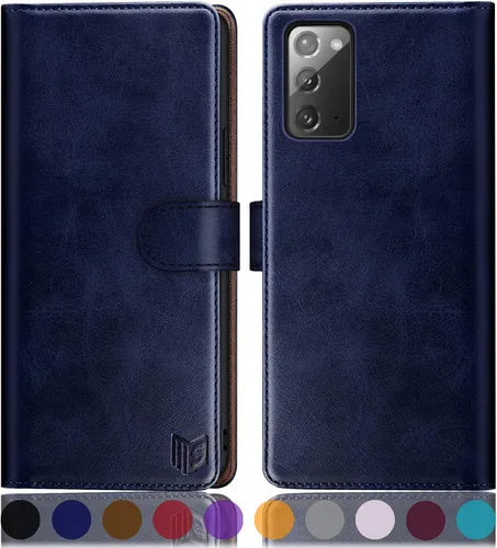 Vista 15 de SUANPOT Funda de piel tipo cartera para Samsung Galaxy Note 20 5G de 6.7 pulgadas con bloqueo RFID, tarjetero para tarjetas de crédito, funda