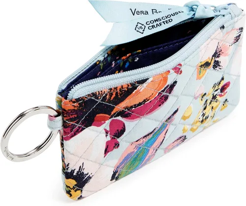 Vista 2 de Vera Bradley - Cartera de algodón para mujer, diseño con cremallera y compartimiento para identificación