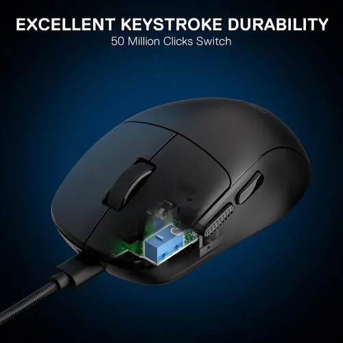 Vista 4 de Redragon M817 - Mouse para juegos con cable, 24000 DPI con 5 botones programables y diseño ergonómico, ultra ligero de 37 G, software compatible