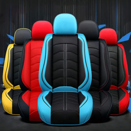 Vista 2 de Funda de asiento de auto para Ford Mustang Mach-E 2021-2023, funda de asiento duradera, resistente al desgaste, impermeable, transpirable, sin olor