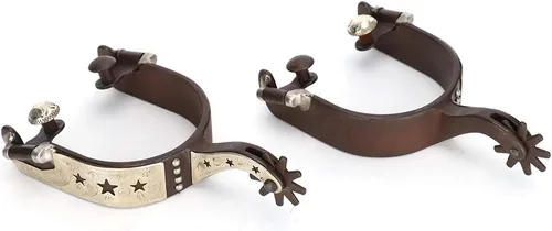 Vista 9 de Jeanoko Espuelas de vaquero para hombres/mujeres, equitación a caballo, botas de espuelas de acero de bajo carbono, escultura de mano, elegante