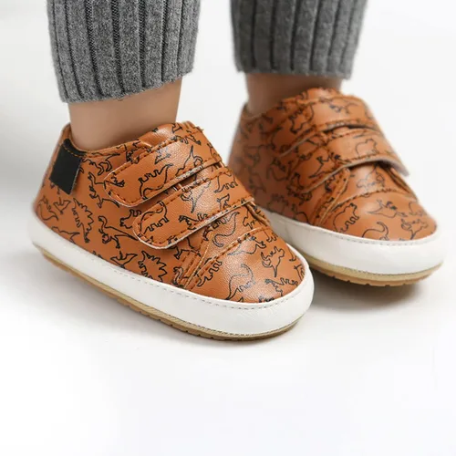 Vista 6 de QWZban Zapatos de bebé para niños y niñas, zapatillas de deporte con suela de goma antideslizante, para cuna de bebé, zapatos de vestir